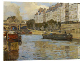 Acrylglasbild Am Ufer der Seine in Paris - Rudolf Hellwag