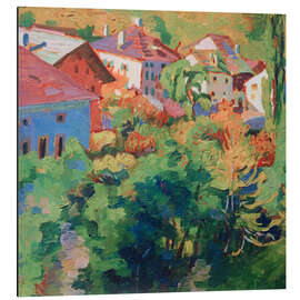 Aluminium print Sunlit Houses in Stampa, 1912 - Giovanni Giacometti