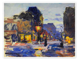 Wandbild Eine Straße in Paris - Ludwik de Laveaux, 1893