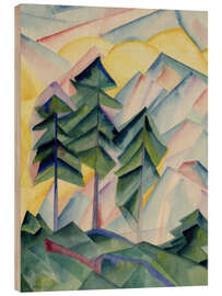 Wood print Three Spruces - Maximilian Reinitz