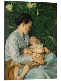 Print på aluminium Under the Lilac Tree, 1871 - Hans Thoma