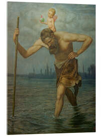 Acrylglasbild Der heilige Christophorus, 1916 - Hans Thoma