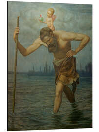 Aluminium print Saint Christopher, 1916 - Hans Thoma