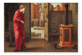 Wall art print Danaë Watching the Building of the Brazen Tower - Edward Burne-Jones