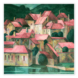 Billede Red Roofs - Maximilian Reinitz, 1927