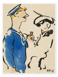 Wandbild Zartes Geplänkel, 1915 - Francis Campbell Boileau Cadell