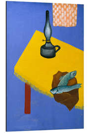 Aluminium print Still life with lamp and herrings, 1920 - David Petrovitsch Sterenberg