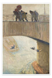 Wandbild Musiker auf der Brücke, 1904 - Wojciech Weiss