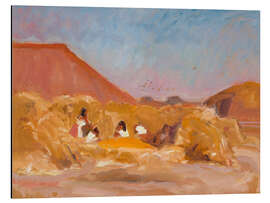 Print på aluminium Threshing Floor in Ukraine, 1901 - Wojciech Weiss