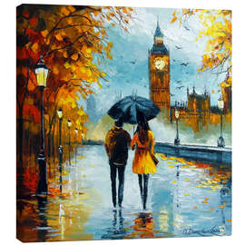 Leinwandbild Londoner Herbst - Olha Darchuk