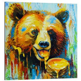 Alubild Bär genießt Honig - Olha Darchuk
