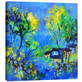 Leinwandbild Blaue Landschaft - Pol Ledent