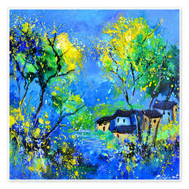 Poster Blaue Landschaft - Pol Ledent