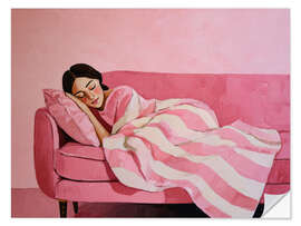 Wall sticker Resting in pink - DejaReve