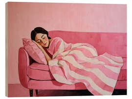 Holzbild In Rosa gehüllt - DejaReve