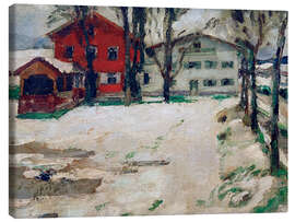 Canvas print Guesthouse in the Snow, 1909 - Leo Putz