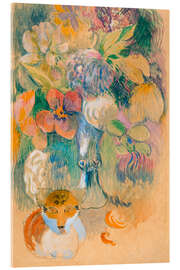 Acrylic print Still Life with Cat - Paul Gauguin