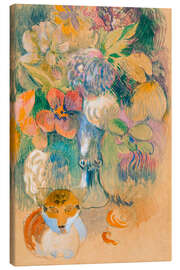 Leinwandbild Stillleben mit Katze - Paul Gauguin