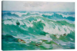 Tableau sur toile Die Welle - Karl Hagemeister