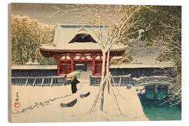 Holzbild Schnee im Shiba-Park, 1931 - Kawase Hasui