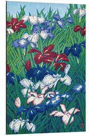 Tableau en aluminium Ayame (Iris), 1929 - Kawase Hasui