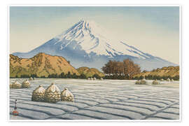 Wandbild Frostiger Morgen in Nagaoka - Kawase Hasui