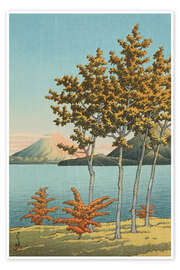 Wandbild Toya-See, Hokkaido - Kawase Hasui