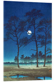 Acrylglasbild Wintermond über der Toyama-Ebene - Kawase Hasui