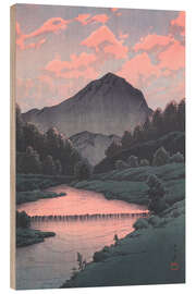 Holzbild Berg Kamaga, Hida, 1933 - Kawase Hasui