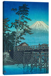 Leinwandbild Fuji im Mondlicht, Kawai-Brücke, 1947 - Kawase Hasui