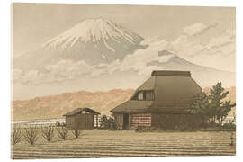 Acrylic print Fuji and Narusawa Village (Narusawa no Fuji) - Kawase Hasui
