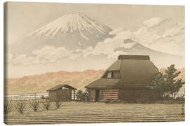 Leinwandbild Fuji und Dorf Narusawa (Narusawa no Fuji) - Kawase Hasui