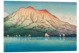 Acrylglasbild Nihon fūkei senshū, Kagoshima Sakurashima - Kawase Hasui