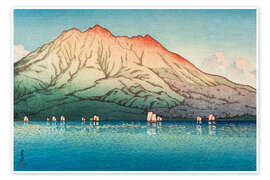 Wandbild Nihon fūkei senshū, Kagoshima Sakurashima - Kawase Hasui