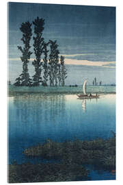 Acrylglasbild Abend in Ushibori - Kawase Hasui