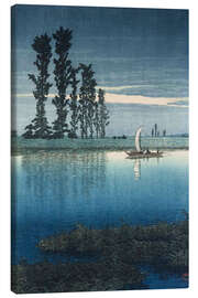 Leinwandbild Abend in Ushibori - Kawase Hasui