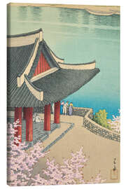 Leinwandbild Frühling im Pubyong-Pavillon, Pjöngjang - Kawase Hasui