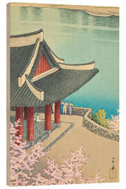 Holzbild Frühling im Pubyong-Pavillon, Pjöngjang - Kawase Hasui