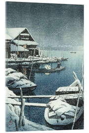 Acrylglasbild Schnee in Mukojima, 1931 - Kawase Hasui