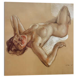 Tableau en plexi-alu Study: Lying nude (Alissa), 1910 - Leo Putz