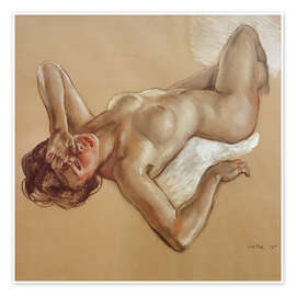 Reprodução Study: Lying nude (Alissa), 1910 - Leo Putz