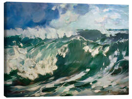 Tableau sur toile Waves in the Storm, 1915 - Karl Hagemeister