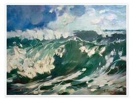 Kunstwerk Waves in the Storm, 1915 - Karl Hagemeister