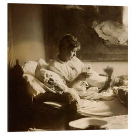 Tableau en verre acrylique Marie Jordan with dog - Georg-Hendrik Breitner