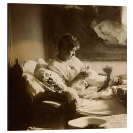 Tableau en plexi-alu Marie Jordan with dog - Georg-Hendrik Breitner