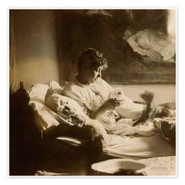 Tableau Marie Jordan with dog - Georg-Hendrik Breitner