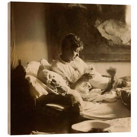 Tableau en bois Marie Jordan with dog - Georg-Hendrik Breitner