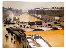 Akrylglastavla Floods at Pont Saint Michel - Albert Marquet