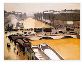 Wandbild Floods at Pont Saint Michel - Albert Marquet