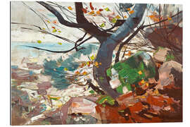 Tableau en plexi-alu Cliffs on Rügen, 1912 - Karl Hagemeister